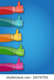 Thumb Up. Social media and network concept.