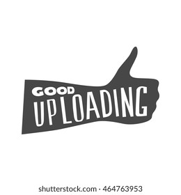 thumb up, vector graphic art shape, badge design logo, illustration isolated on white background.