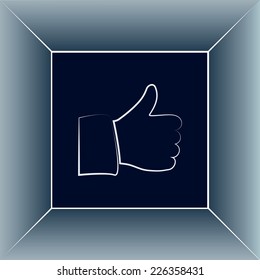 Thumb up. Vector sign okay