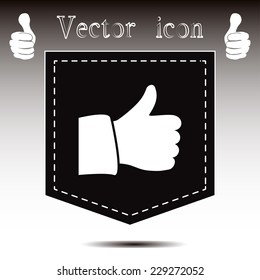 Thumb up. Vector sign okay 