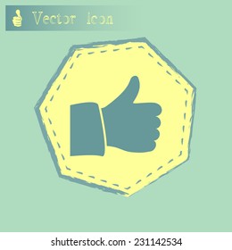 Thumb up. Vector sign okay 