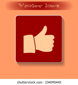 Thumb up. Vector sign okay 