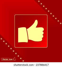Thumb up. Vector sign okay 