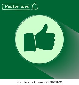 Thumb up. Vector sign okay 