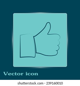 Thumb up. Vector sign okay 