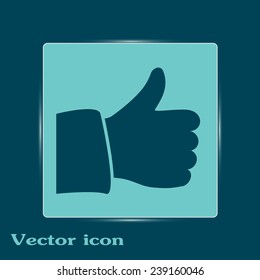 Thumb up. Vector sign okay 