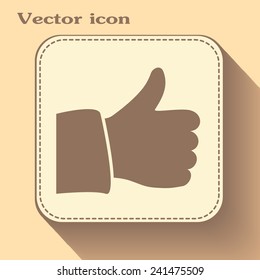 Thumb up. Vector sign okay 