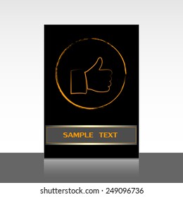Thumb up. Vector sign okay 