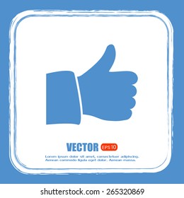 Thumb up. Vector sign okay 