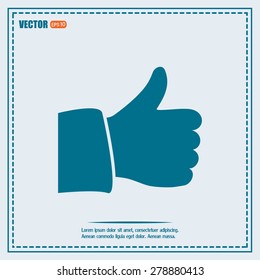 Thumb up. Vector sign okay 