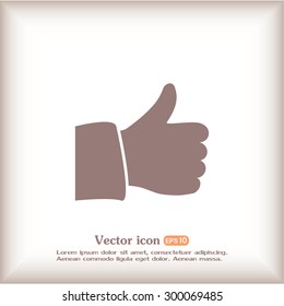 Thumb up. Vector sign okay 