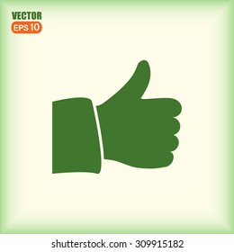 Thumb up. Vector sign okay 