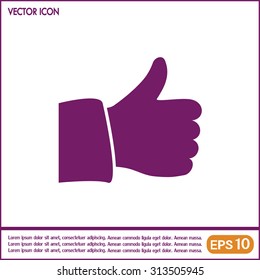 Thumb up. Vector sign okay 