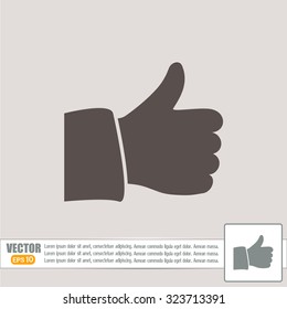 Thumb up. Vector sign okay 