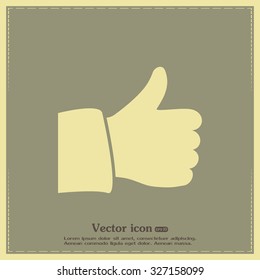 Thumb up. Vector sign okay 