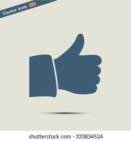 Thumb up. Vector sign okay 