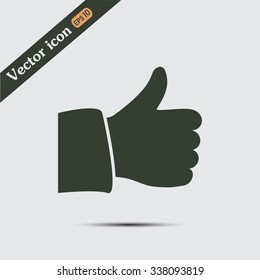 Thumb up. Vector sign okay 