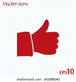 Thumb up. Vector sign okay 