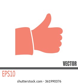 Thumb up. Vector sign okay 