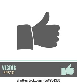Thumb up. Vector sign okay 