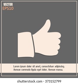 Thumb up. Vector sign okay 