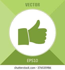Thumb up. Vector sign okay 