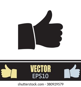 Thumb up. Vector sign okay 