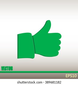 Thumb up. Vector sign okay 