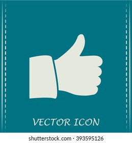 Thumb up. Vector sign okay 