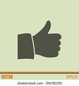 Thumb up. Vector sign okay 