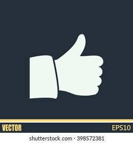 Thumb up. Vector sign okay 