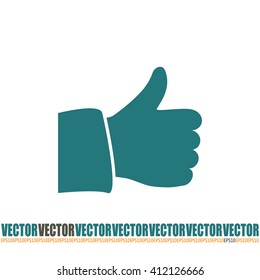 Thumb up. Vector sign okay 
