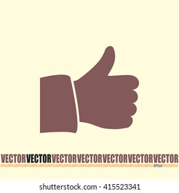 Thumb up. Vector sign okay 