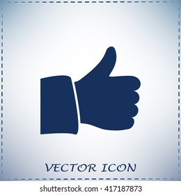 Thumb up. Vector sign okay 