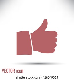 Thumb up. Vector sign okay 