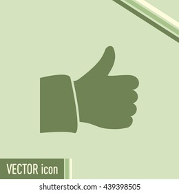 Thumb up. Vector sign okay 