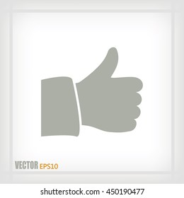 Thumb up. Vector sign okay 