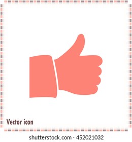 Thumb up. Vector sign okay 