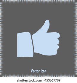 Thumb up. Vector sign okay 