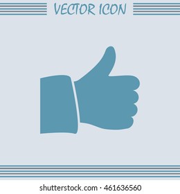 Thumb up. Vector sign okay 