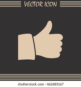 Thumb up. Vector sign okay 