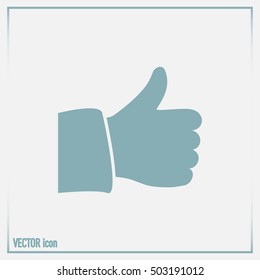 Thumb up. Vector sign okay 