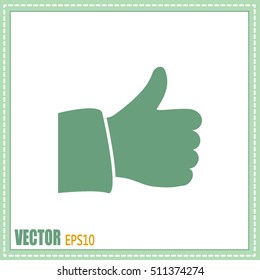 Thumb up. Vector sign okay 