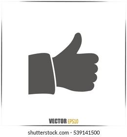 Thumb up. Vector sign okay 