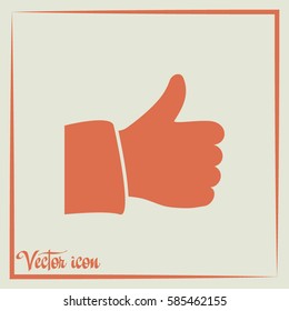 Thumb up. Vector sign okay 