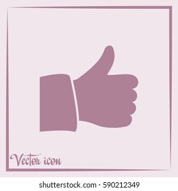 Thumb up. Vector sign okay 
