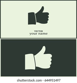 Thumb up. Vector sign okay 