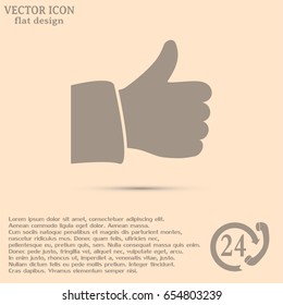 Thumb up. Vector sign okay 