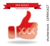 thumb up. XXX vector illustration.