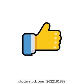 Daumen hoch, Vektorsymbol für Emojis. Wie Symbolgrafik